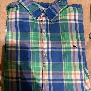 Vineyard Vines Men's cotton plaid button down shirt. EXCELLENT CONDITION